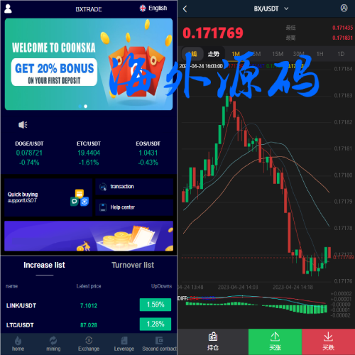 新版交易所系统/伪交易所/币币秒合约交易/质押理财挖矿